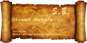 Strompf Borbála névjegykártya